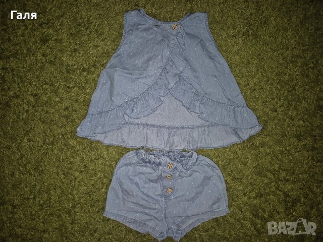 Комплект за момиченце - лек деним