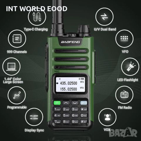 BAOFENG UV-13 PRO V2 Двубандова Радиостанция 16КМ Обхват, снимка 16 - Друга електроника - 46697179