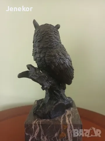 Бронзова фигура бухала. , снимка 4 - Статуетки - 50399492