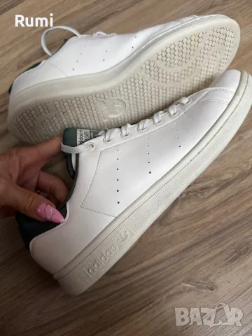 Оригинални кожени кецове ADIDAS STAN SMITH ! 44 н, снимка 8 - Кецове - 48449212