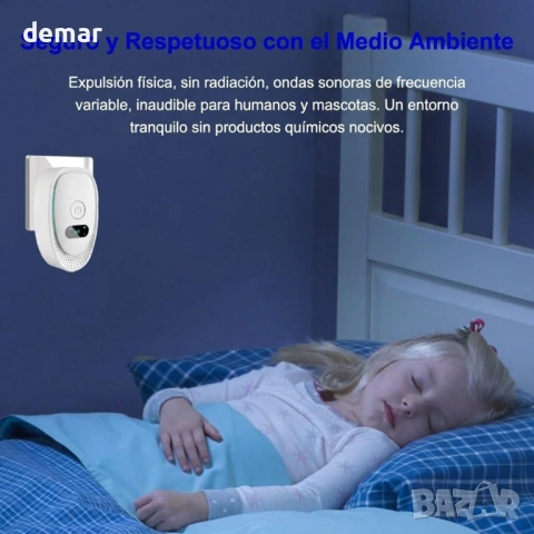 Ултразвуков репелент за вредители с включване в контакта за хлебарки, мишки, комари, паяци, мравки, снимка 5 - Други стоки за дома - 54225834