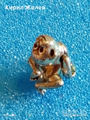 Миниатюрна сребърна висулка маймунка майсторска ръчна изработка 13896, снимка 4 - Колиета, медальони, синджири - 52651036