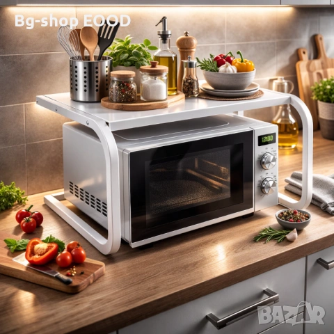 Oрганайзер за кухня, Поставка за микровълнова фурна, многофункционална, за кухня, снимка 8 - Аксесоари за кухня - 53709498