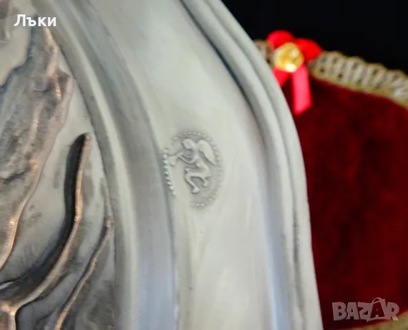 Пано от калай с ловна картина Куче,Фазан. , снимка 5 - Антикварни и старинни предмети - 49934364