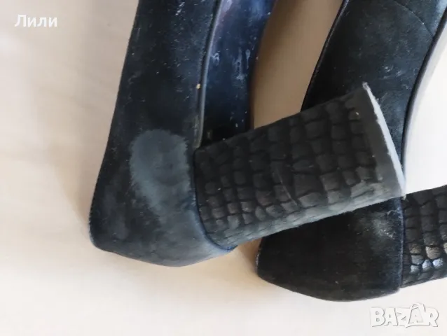 дамски черни обувки , снимка 3 - Дамски обувки на ток - 50141932