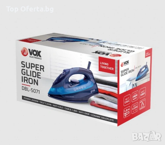 Чисто нова керамична ютия 2600W с функции за пара, снимка 3 - Ютии - 53779372