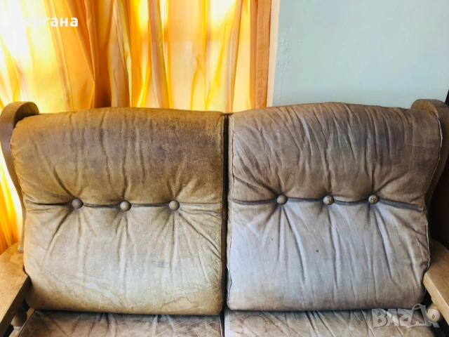 Диван естествена кожа, снимка 3 - Дивани и мека мебел - 53930677