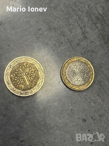 Френски евро монети със дървото на живота 2001, снимка 2 - Колекции - 53036634