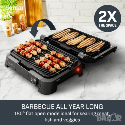 Tefal SuperGrill 3в1 XL, Вътрешен грил, незалепващи плочи, GC520DG1, снимка 4 - Скари - 51680803