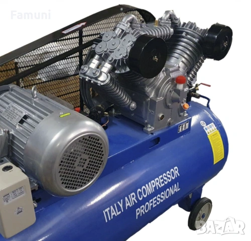 Компресор за въздух 300L ItalyAir с 4 глави - Трифазен, снимка 2 - Компресори - 53777859