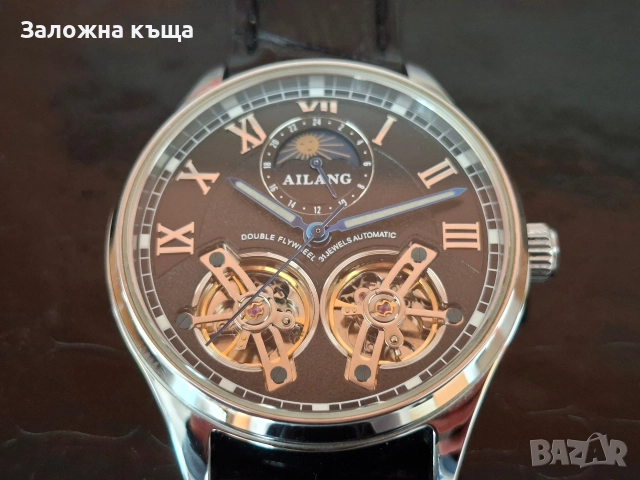 ЧИСТО НОВ ! Мъжки механичен / автоматичен часовник "Ailang", снимка 6 - Мъжки - 52966424