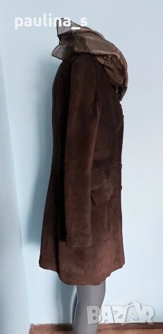 ВИНТИДЖ! Два броя / Дамски френски блейзър, манто / преходно палто / от естествен велур "Pauw", снимка 6 - Палта, манта - 53200363