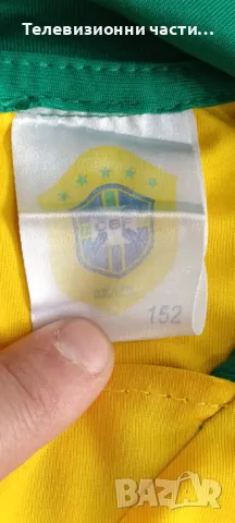 Детска футболна тениска фланелка Brazil Бразилия Неймар Neymar JR #10 - 55 на 39см, снимка 4 - Детски тениски и потници - 49781577