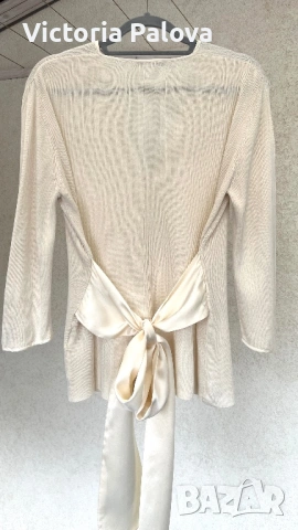 Дизайнерска копринена жилетка APART с пандели ( ленти) отзад, снимка 10 - Жилетки - 53225647