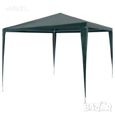 vidaXL Парти шатра, 3х3 м, PE, зелена（SKU:45091, снимка 1 - Градински мебели, декорация  - 45088581
