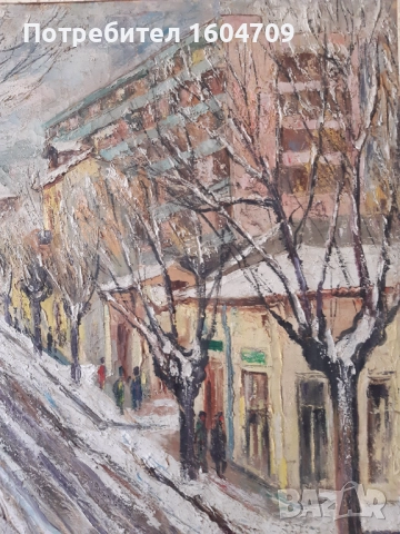 Стара картина 1964г Тодор Калпакчиев, снимка 5 - Картини - 52068246