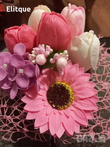 ръчно изработена сапунена аранжировка , снимка 3 - Декорация за дома - 53265178