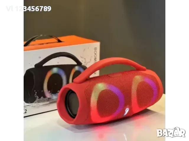 Голяма портативна мощна блутут колона Booms Box 3 RGB, снимка 3 - Други - 49247514