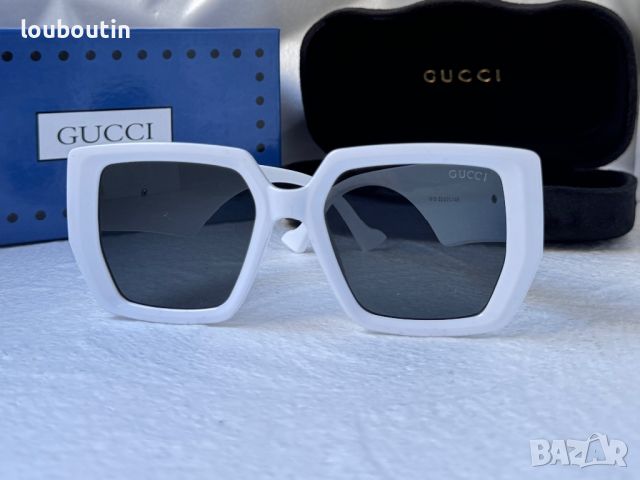 Gucci 2024 дамски слънчеви очила GG0956 2 цвята черни бели , снимка 11 - Слънчеви и диоптрични очила - 46516419