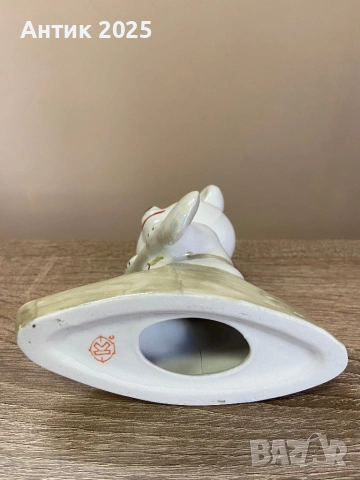 Порцеланова статуетка „Олимпийското мече – гребане“ — Коростен, винтидж, снимка 5 - Антикварни и старинни предмети - 53238626