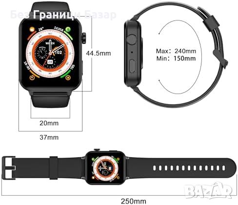 Нов Фитнес Тракер с 100+ Спортни Режими и Здравен Мониторинг Водоустойчив Смарт Часовник, снимка 2 - Смарт гривни - 45206743