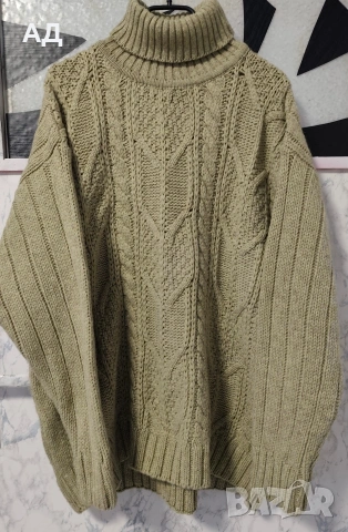 Зимен плетен пуловер
