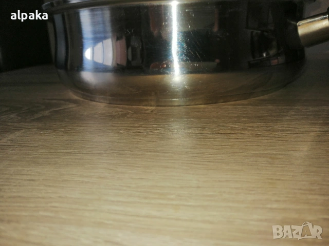 Продавам нов марков испански тиган FAGOR, неръждъвейка, снимка 3 - Съдове за готвене - 53990345