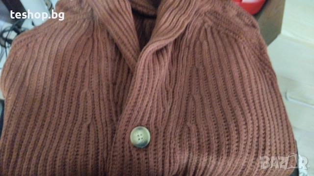 Мъжка жилетка Runcati с дебела плетка и V-образно деколте, снимка 4 - Пуловери - 53926462