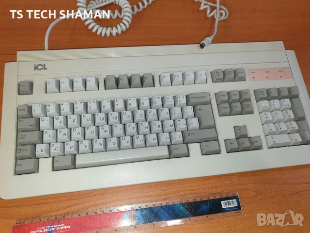 Ретро Полу-Механична клавиатура iCL модел за PS/2 "Fujitsu Peerless switch", снимка 2 - Антикварни и старинни предмети - 54212448