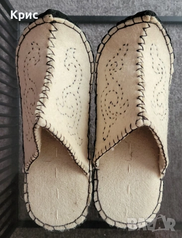 Уникални нови марокански традиционни чехли от вълна, снимка 2 - Мъжки чехли - 53731341