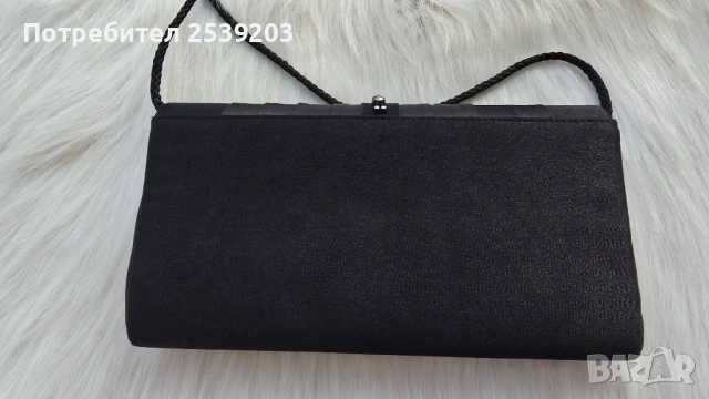 Дамска чанта клъч черен сатен с камъни  , снимка 10 - Чанти - 53919203