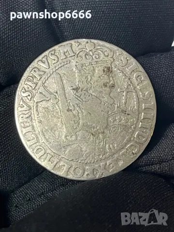 Сребърна монета 1622 Polish-Lithuanian Commonwealth Sigismund III Silver 1/4 Thaler, снимка 2 - Нумизматика и бонистика - 48283825