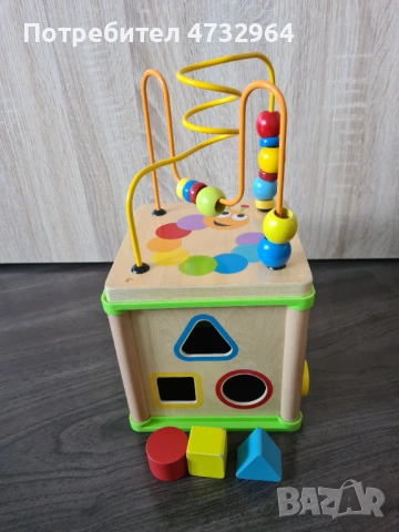 Интерактивен дървен куб, снимка 2 - Образователни игри - 53422183