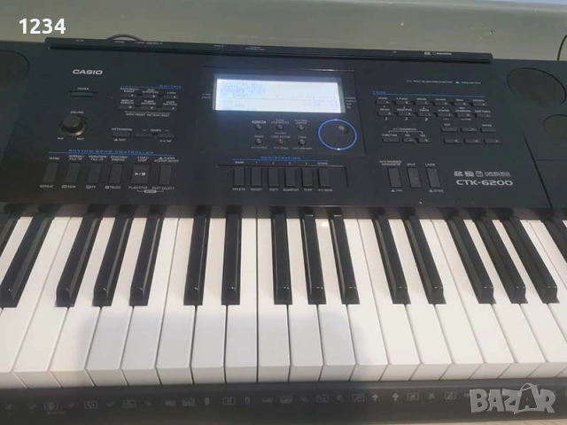 Синтезатор клавир CASIO CTK-6200 с динамична клавиатура и USB порт 5 октави, снимка 4 - Синтезатори - 53949117