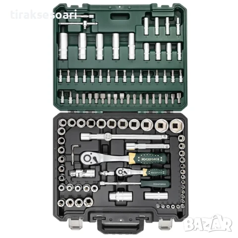 Гедоре 108 части ROCKFORCE  , XI-ON със специални вложки, снимка 3 - Ключове - 50721297