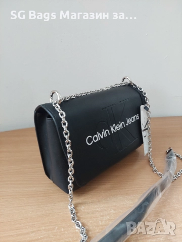 Calvin klein дамска чанта през рамо стилна чанта код 24 , снимка 4 - Чанти - 51837312