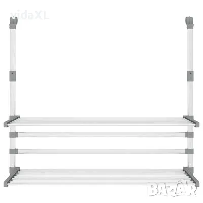 vidaXL Сушилник за балкон, 89x25x(60-95) см, алуминий (SKU:154605), снимка 3 - Други стоки за дома - 48429894