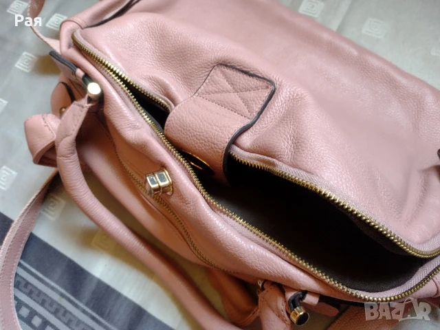 Кожена дамска чанта, снимка 3 - Чанти - 50665222