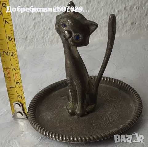  Котки котета котка коте фигура статуетка, луксозна котка, котка метал със сини очи, снимка 16 - Статуетки - 31623475