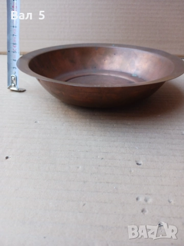 Стара медна , бакърена чиния , Я. ЗАНТОПУЛОВЪ ВАРНА , Царство България, снимка 4 - Антикварни и старинни предмети - 52133600