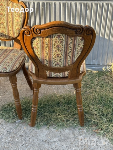 4 броя Винтидж столове дъб , снимка 6 - Столове - 51547112