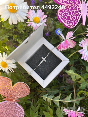 Сребърна гривна, снимка 2 - Гривни - 54140287