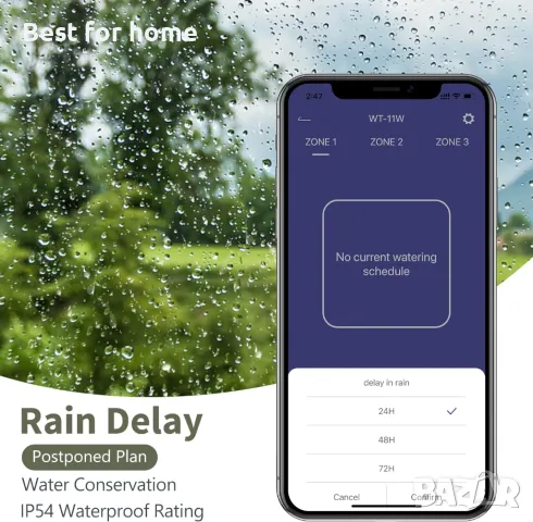 Diivoo WiFi смарт воден таймер с ХЪБ- програматор с 3 зони., снимка 8 - Напояване - 48772098