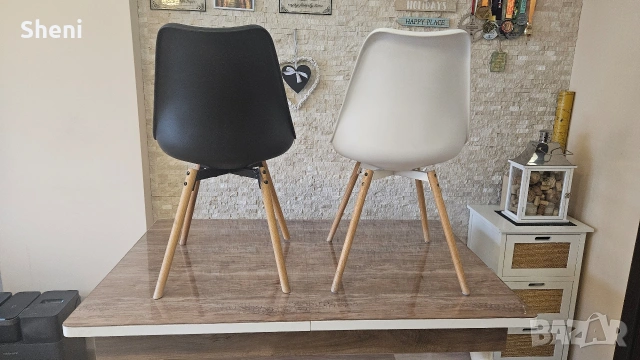 2 стола - бял и черен , снимка 4 - Столове - 54001093