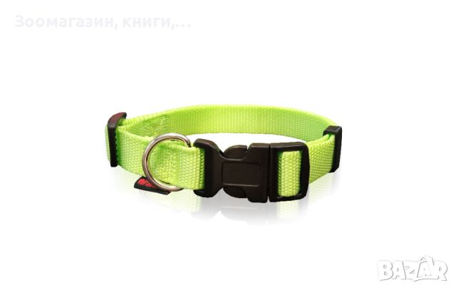 Нашийник за куче XS и M - Pet Interest Plain Line Collars Fluo colors Fl. Green, снимка 1 - За кучета - 46199285