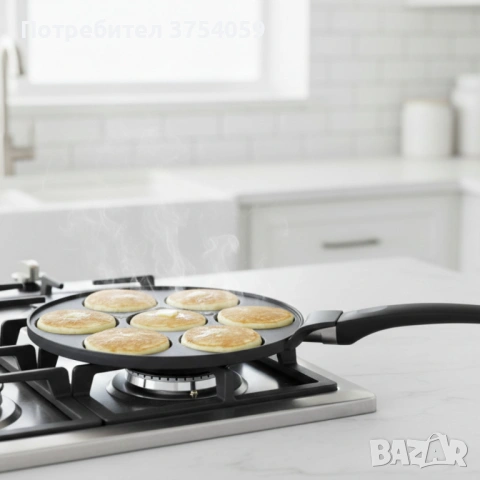 Тиган за 7 палачинки Ø28 см Cheffinger – мраморно незалепващо покритие, индукционен, снимка 2 - Съдове за готвене - 53174665
