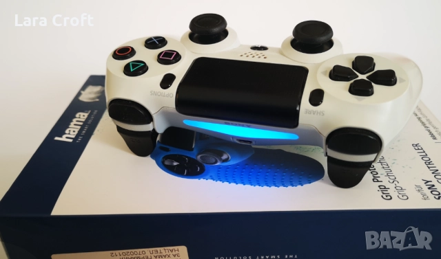 PS4 Dualshock 4 Оригинален контролер + протектор HAMA, снимка 2 - Аксесоари - 52797381