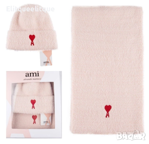 комплект шапка и шал ami celine 