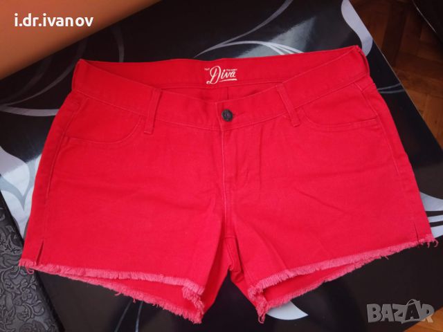 Червени дънкови къси панталонки Оld navy, снимка 1 - Къси панталони и бермуди - 45253028