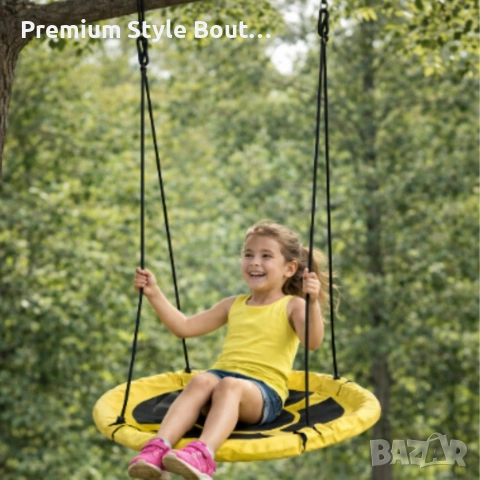 🌈 Градинска люлка "Щъркелово гнездо" (100 см) - Издържа до 150 кг!, снимка 9 - Градински мебели, декорация  - 53905719